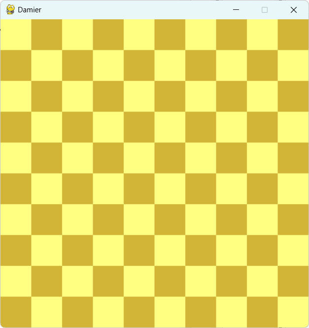 pygame - réalisation d'un damier